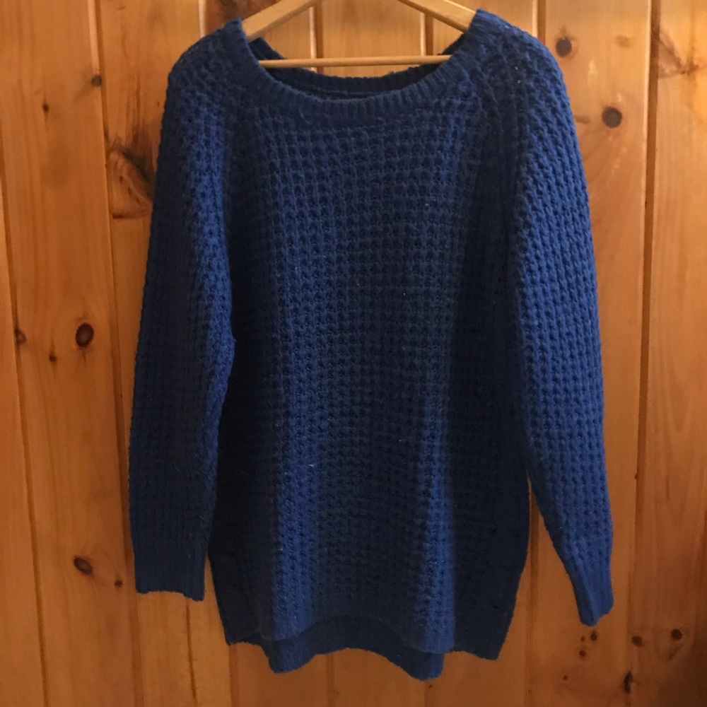 2/$35 NY Collection Royal Blue Knit Sweater